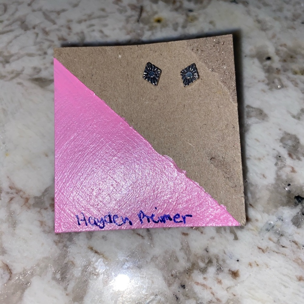 Diamond Shaped earrings.